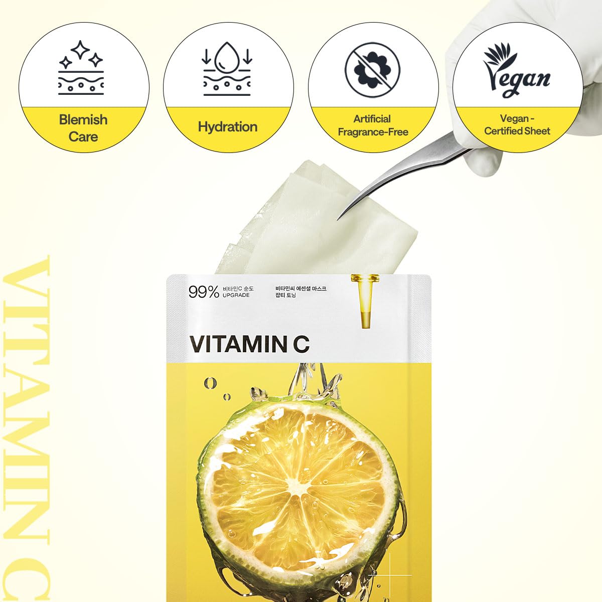 Ingredients list of MEDIHEAL Vitamin C Essential Face Sheet Mask