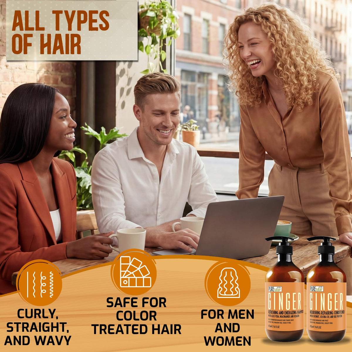 Ingredients list of PURE NATURE LUX SPA Ginger Shampoo and Conditioner