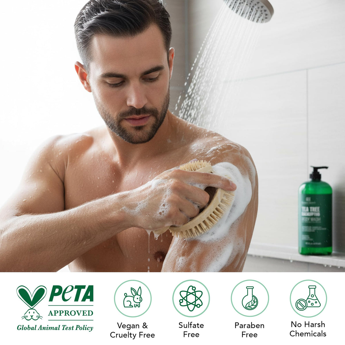 Ingredients list on Botanic Hearth Tea Tree Eucalyptus Body Wash