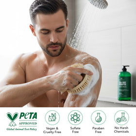 Ingredients list on Botanic Hearth Tea Tree Eucalyptus Body Wash