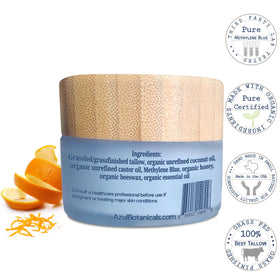 Ingredients of AzulBotanicals Whipped Methylene Blue Balm