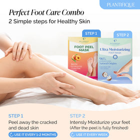Ingredients of PLANTIFIQUE Hydrating Foot Mask Socks displayed