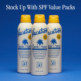 Ingredients of VACATION Classic SPF 50 Sunscreen Spray