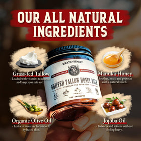 Ingredients of Wrath & Remedy Whipped Honey Balm