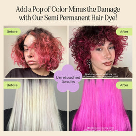 INH Flamingo Topaz hair dye application on hair