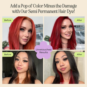 INH Ruby Red Hair Dye application on hair