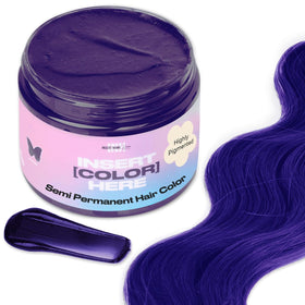 INH Semi Permanent Hair Colour Amethyst Dark Purple 6oz jar front view