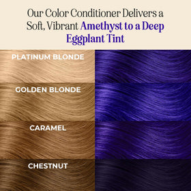 INH Semi Permanent Hair Colour Amethyst Dark Purple jar with ingredients