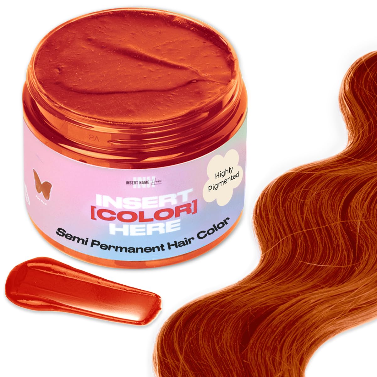 INH Semi Permanent Hair Colour Fire Opal 6oz front view
