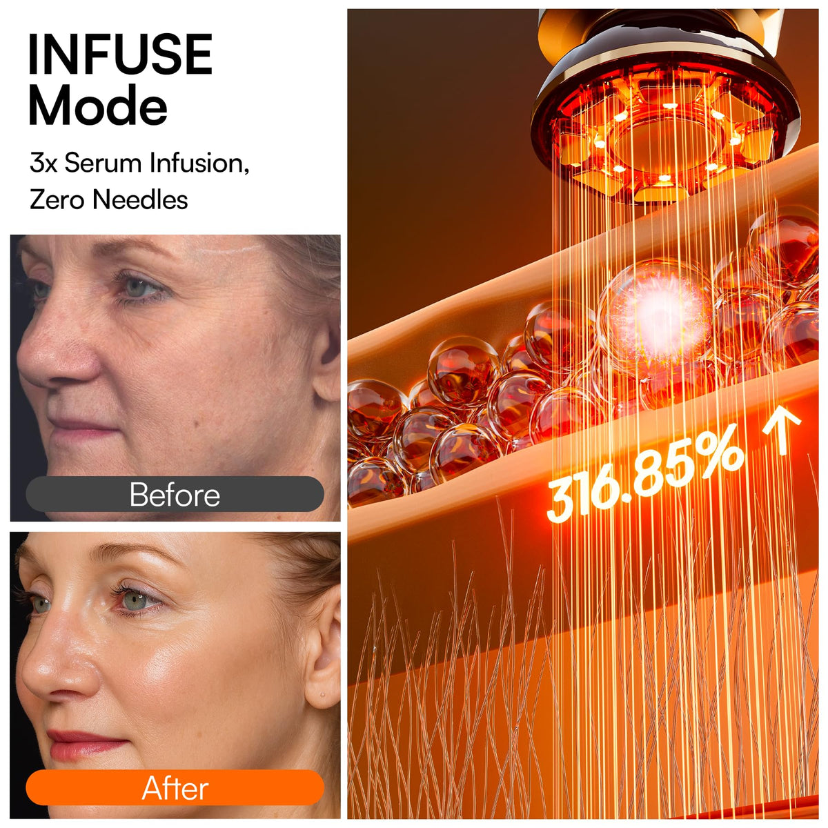 INIA 3-in-1 Red Light Therapy Device with adjustable head