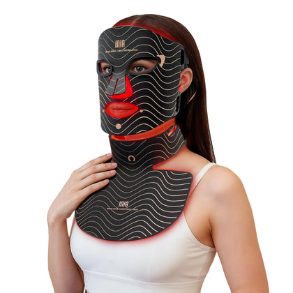 INIA Red Light Therapy Mask front view with LED panel