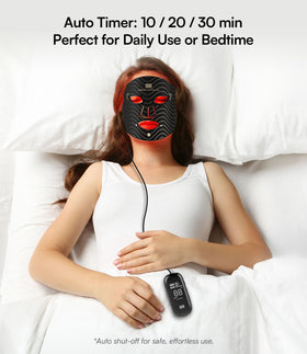 INIA Red Light Therapy Mask lifestyle scene on a vanity