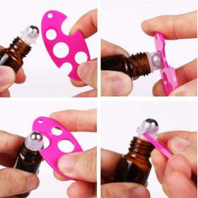 inice 10ml amber glass roller bottle in a travel bag