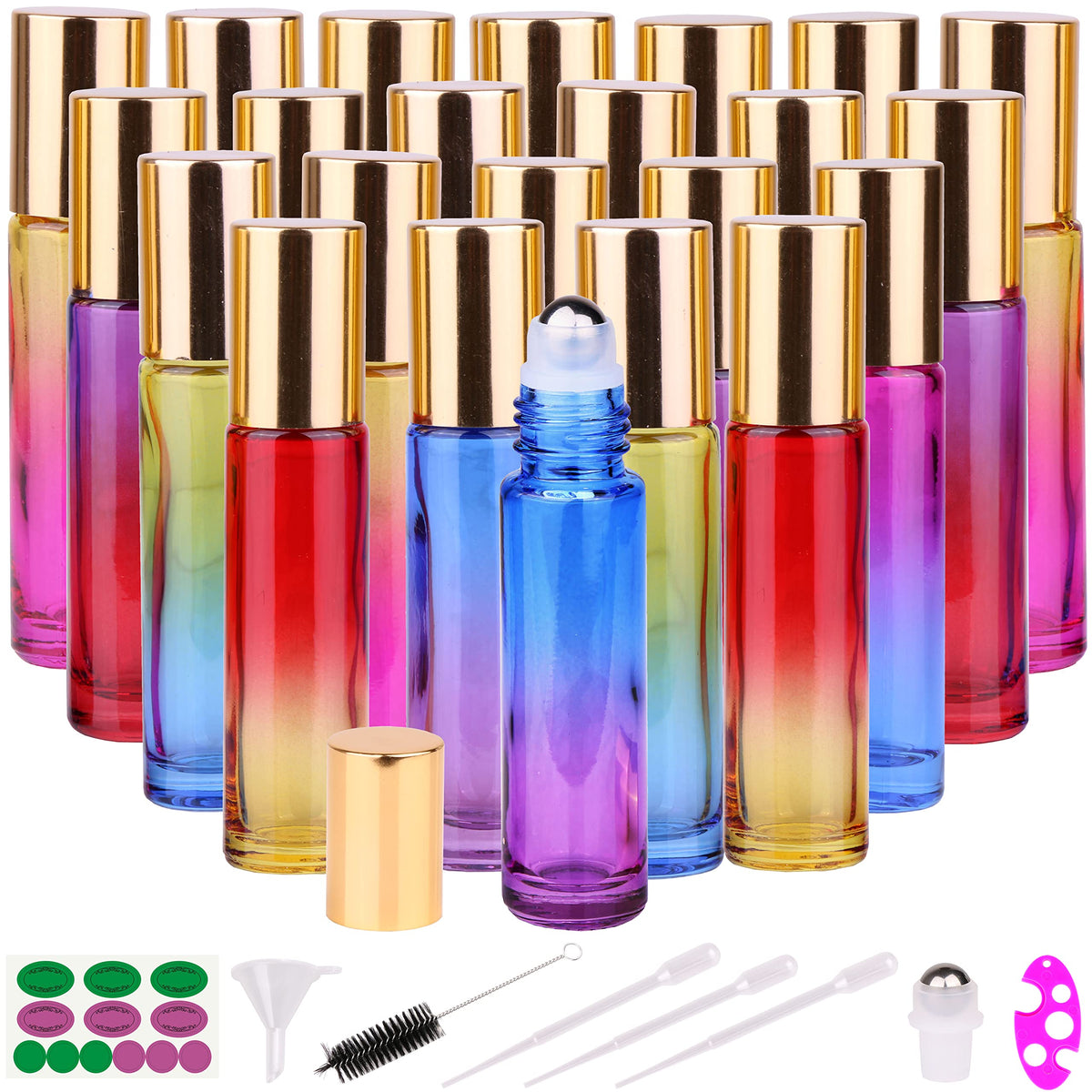 inice 10ml essential oils roller bottle gradient colour front view