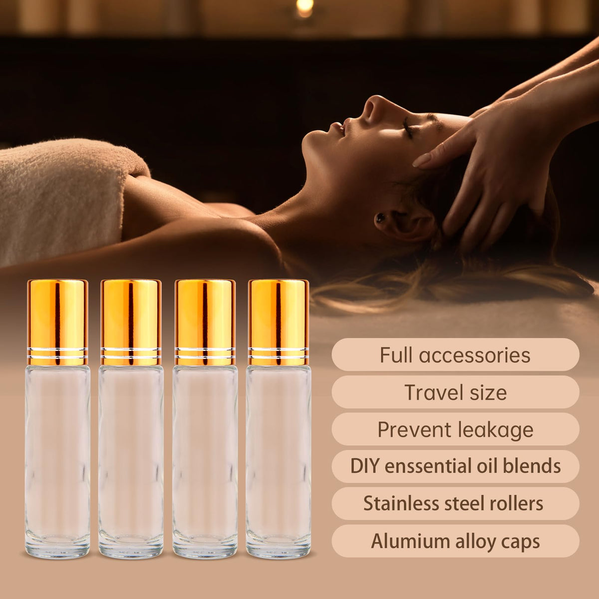 inice 10ml roller bottles displayed in a travel setting