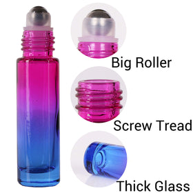 inice roller bottle with golden metal cap side view
