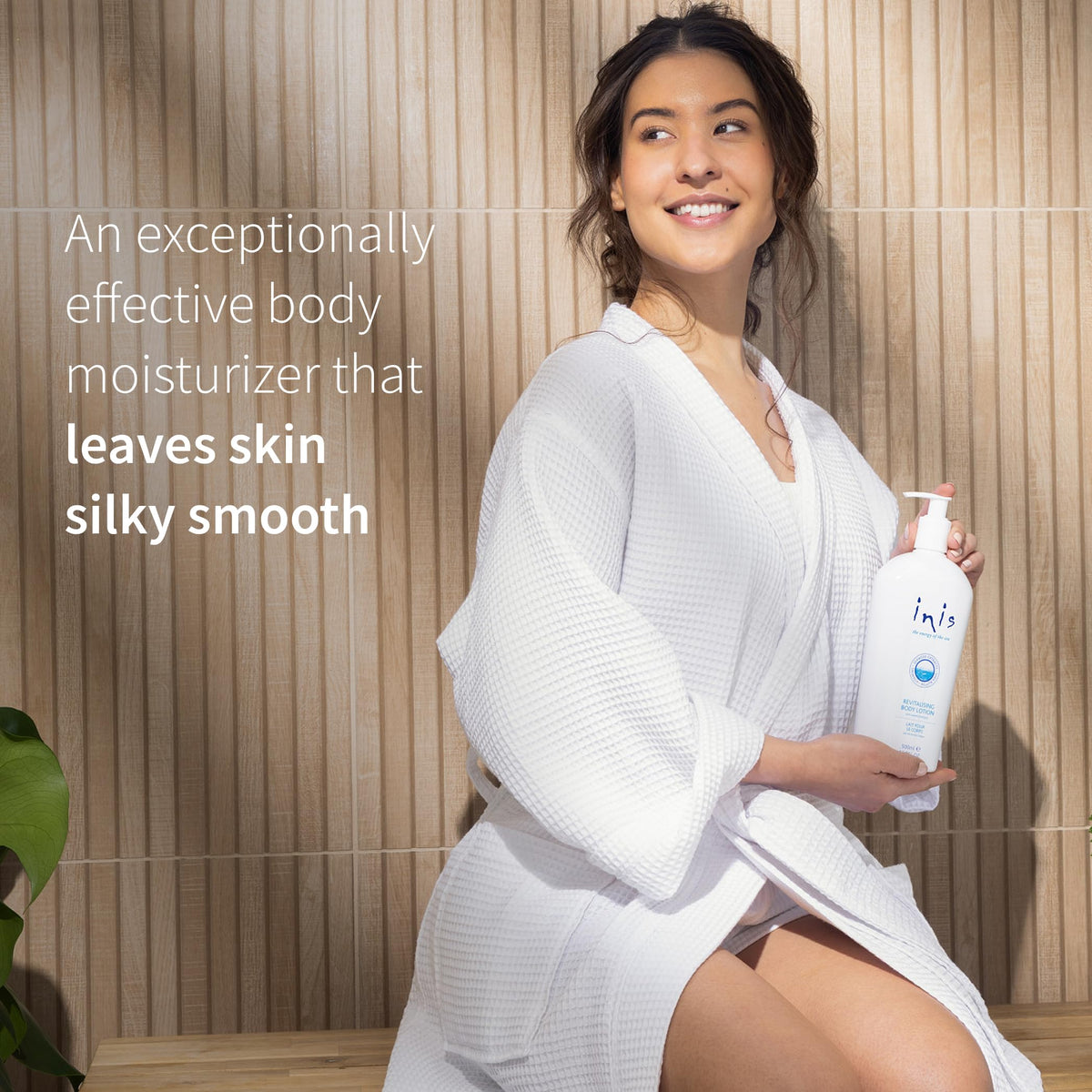 Inis Revitalizing Body Lotion texture on skin