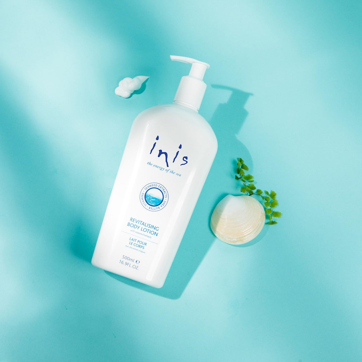 Inis Revitalizing Body Lotion with fresh flowers