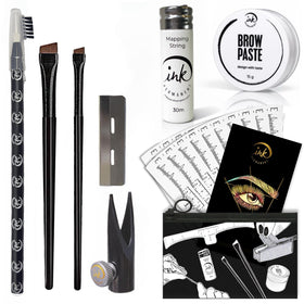 Ink Permanent Eyebrow Mapping Kit front view with all components