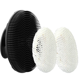 INNERNEED Black Food-Grade Silicone Body Scrubber front view