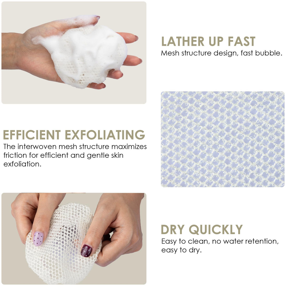 INNERNEED Black Silicone Body Scrubber with lathering demonstration
