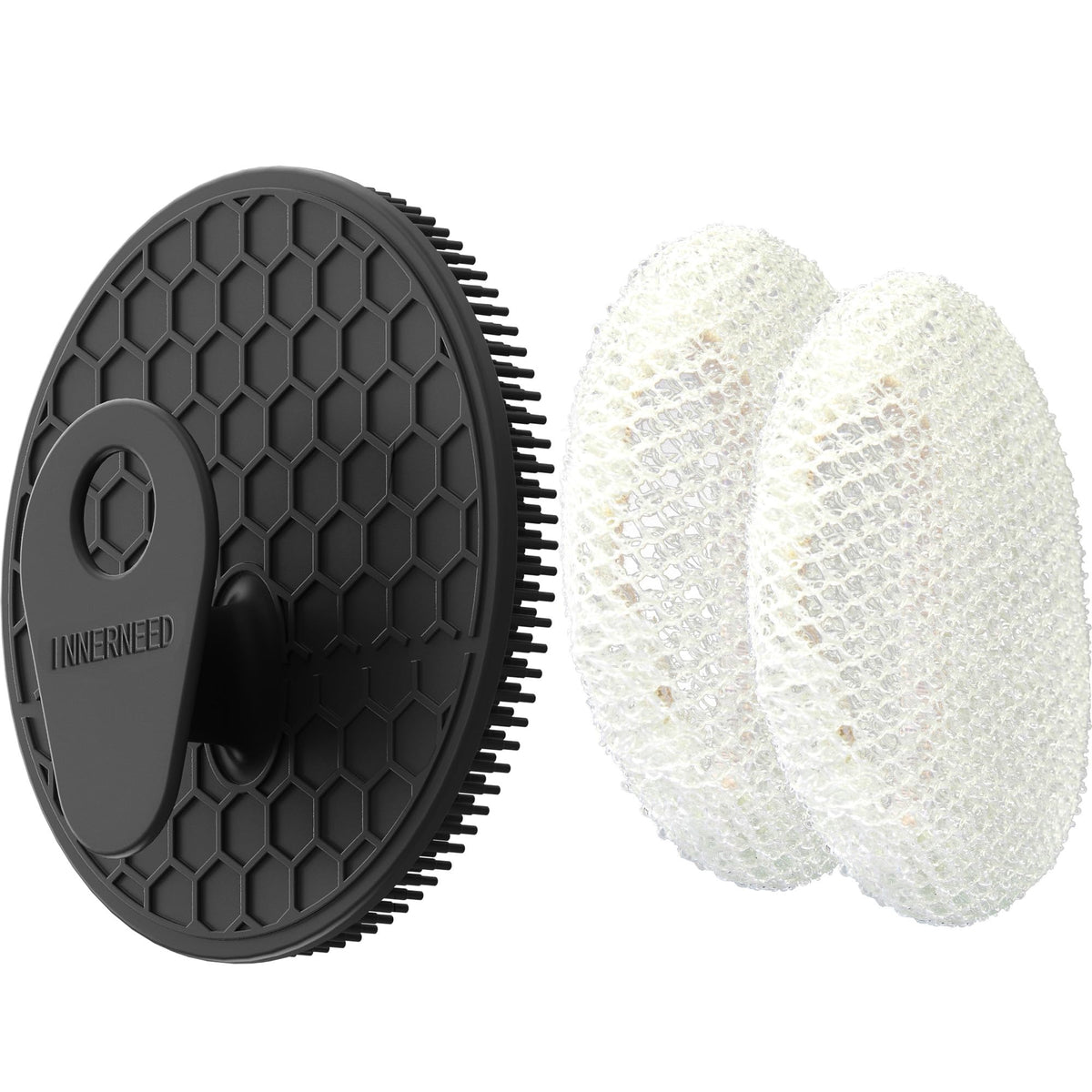 INNERNEED Body Cleansing Scrubber front view in black