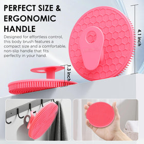 INNERNEED Body Cleansing Scrubber pink texture close-up