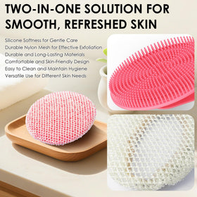 INNERNEED Body Cleansing Scrubber pink with exfoliating net