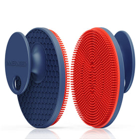 INNERNEED Magnetic Silicone Facial Cleansing Brush front view, red