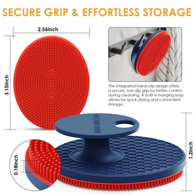 INNERNEED Magnetic Silicone Facial Cleansing Brush showing flexible silicone bristles