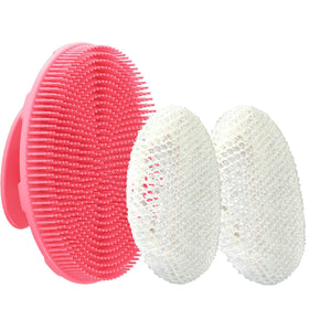 INNERNEED Pink Food-Grade Silicone Body Scrubber front view