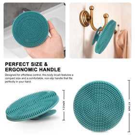 INNERNEED Silicone Body Scrubber black model side view