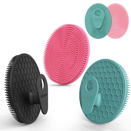 INNERNEED Silicone Body Scrubber dark green model front view