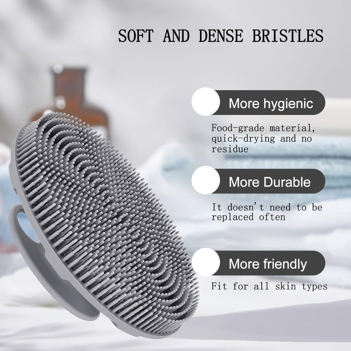 INNERNEED silicone body scrubber hanging for drying
