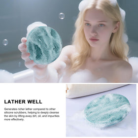 INNERNEED Silicone Body Scrubber Set in use during a shower