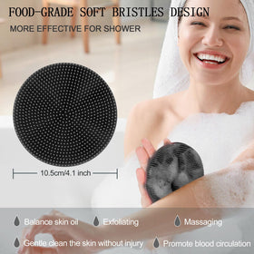 INNERNEED silicone body scrubber with ergonomic grip handle
