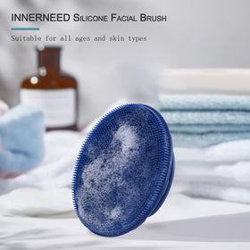 INNERNEED Silicone Face Brush gray handle close-up