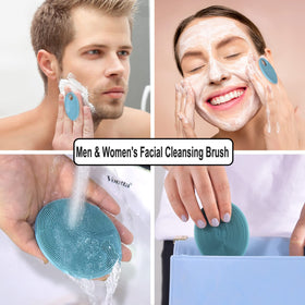 INNERNEED Silicone Face Brush Pink side view