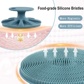 INNERNEED Silicone Face Brush showing cleaning action