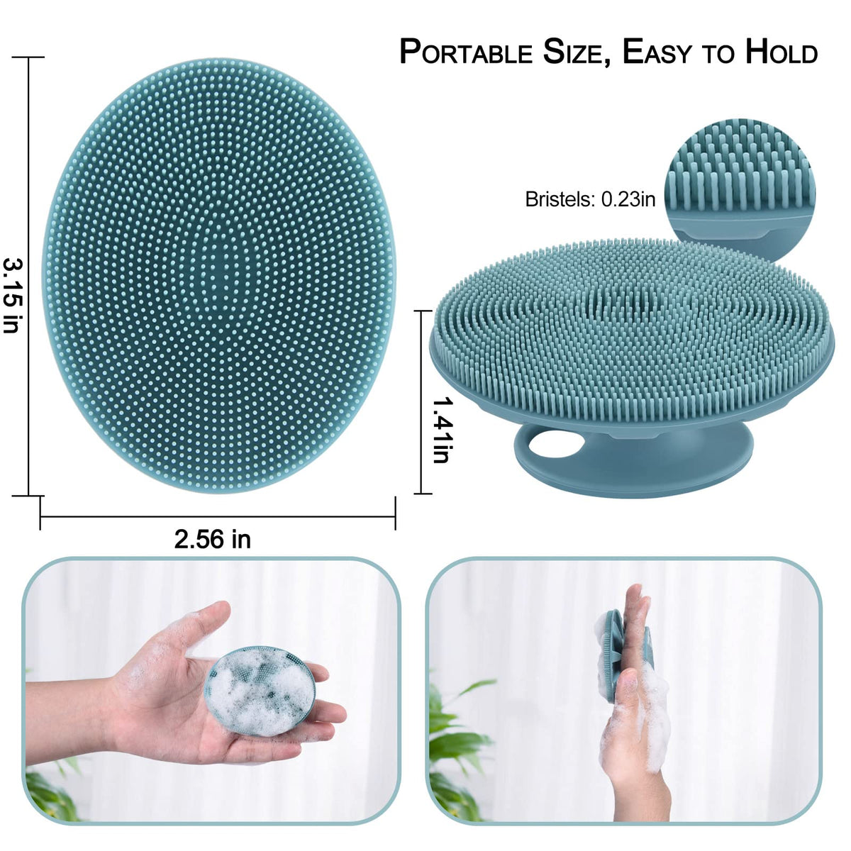 INNERNEED Silicone Face Brush with ergonomic grip