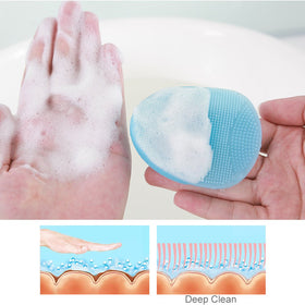 INNERNEED Silicone Face Cleanser Brush in lifestyle setting