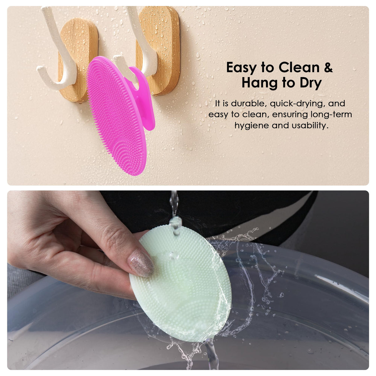INNERNEED Silicone Face Scrubber close-up of bristles