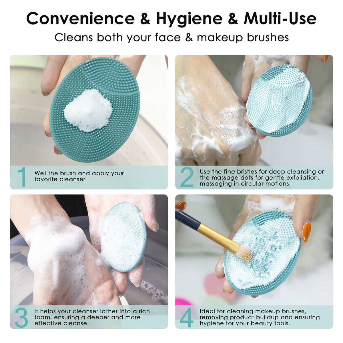 INNERNEED Silicone Face Scrubber set of four