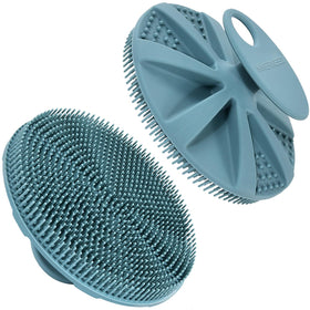 INNERNEED Soft Silicone Body Scrubber in dark green front view