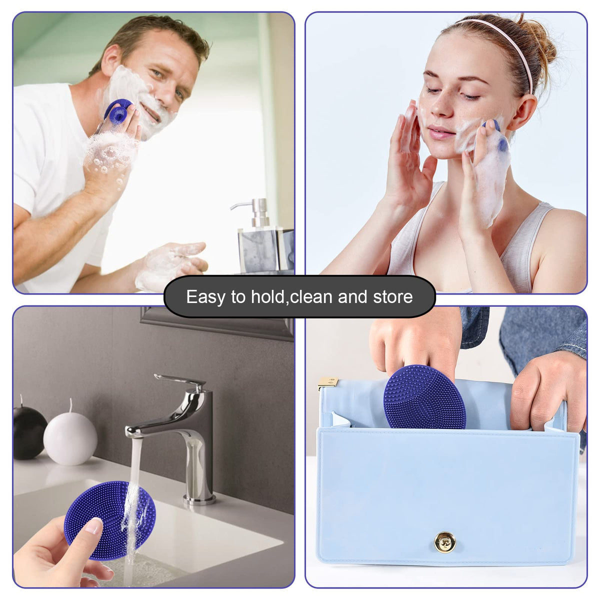 INNERNEED Soft Silicone Facial Cleansing Scrubber in packaging