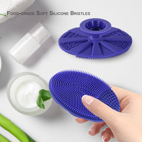 INNERNEED Soft Silicone Facial Cleansing Scrubber suction cup design