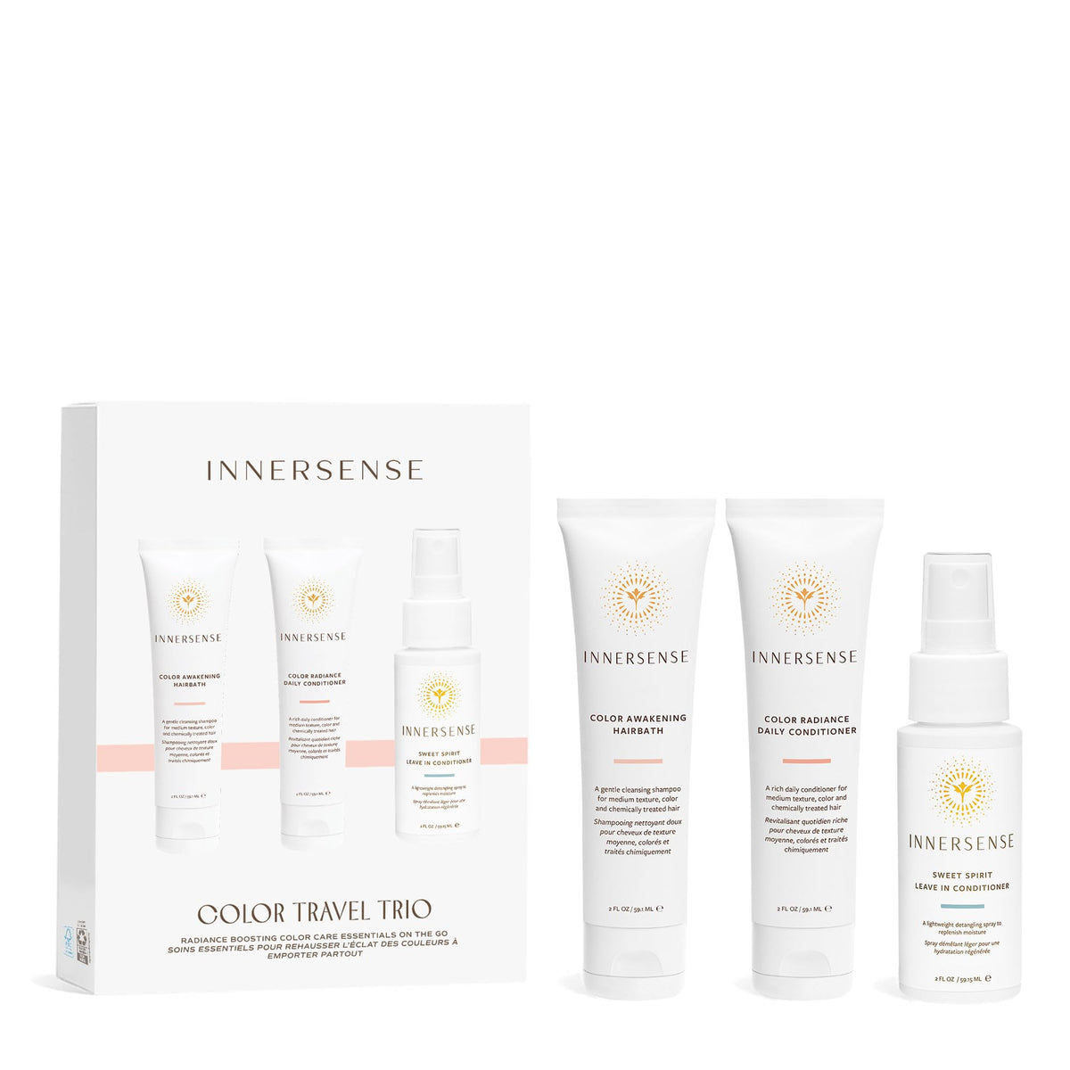 INNERSENSE Color Care Trio Travel Set packaging front view