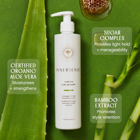 INNERSENSE I Create Curl Memory Styling Cream 32oz with product texture