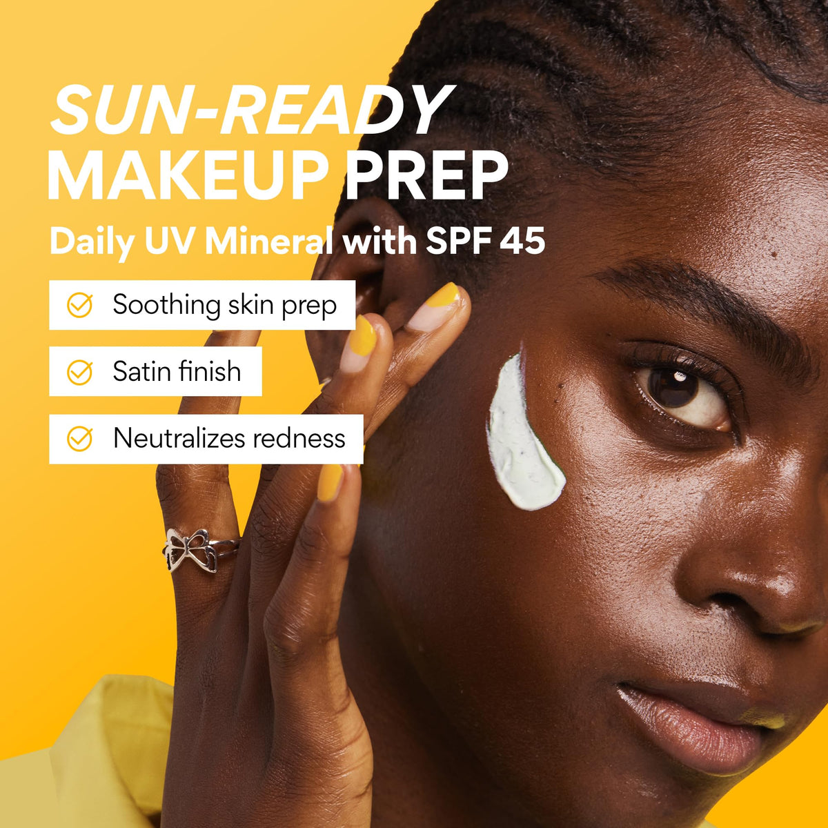 innisfree Daily Mineral UV Defense SPF 45 tinted sunscreen texture close-up