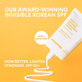 innisfree Daily UV Defense Sunscreen SPF 50+ back view showing ingredients